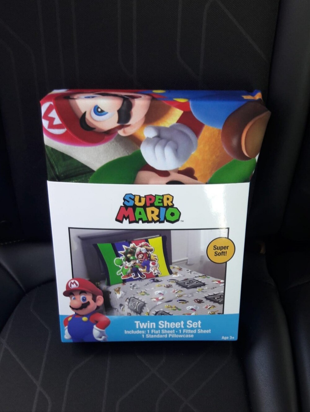 Super Mario Twin Sheet Set Blue & Red NWT